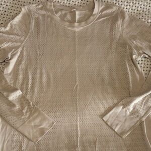 lululemon athletica Beige Long Sleeve Top